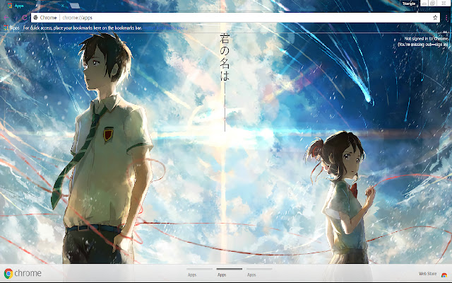 Your Name ( anime ) 1366x768 chrome extension