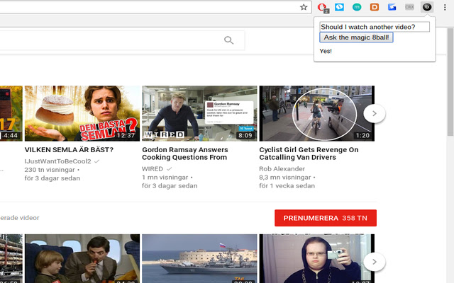 Magic 8Ball For Chrome chrome extension