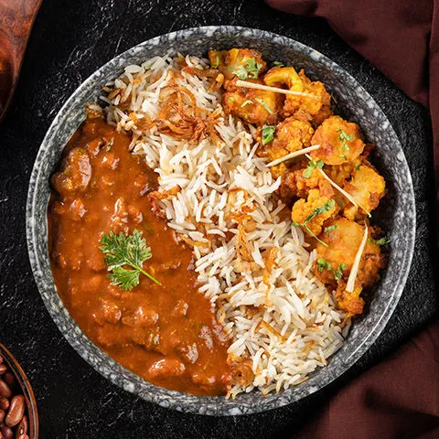 Ghar Ke Rajma, Aloo Gobhi & Jeera Pulao