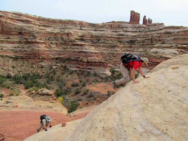 Climbing the moqui steps