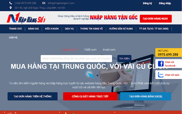 Công cụ đặt hàng NhapHangSo1.Com