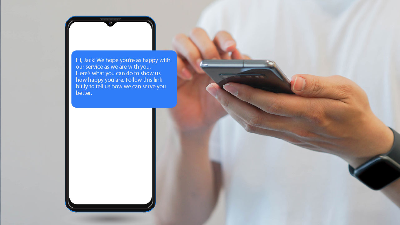 customer support sms template