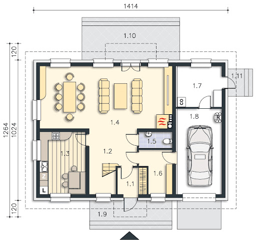 Rotterdam DCP184 - Rzut parteru