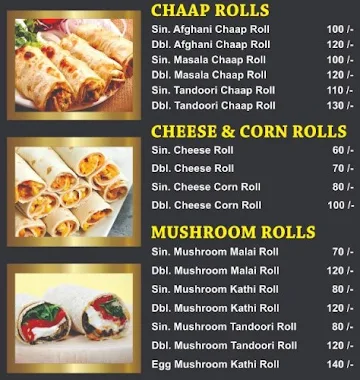 The Kathi Roll Express menu 