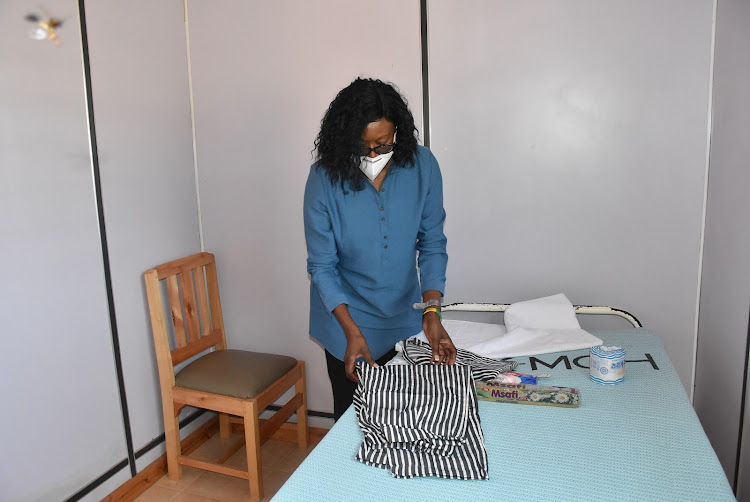 Assistant Commissioner General of Prisons Olivia Obell, who is also the director of Aids Control Unit, in one of the three rooms at the isolation unit.