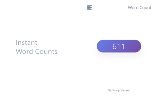 Word Count on Webpage By Warp Vessel