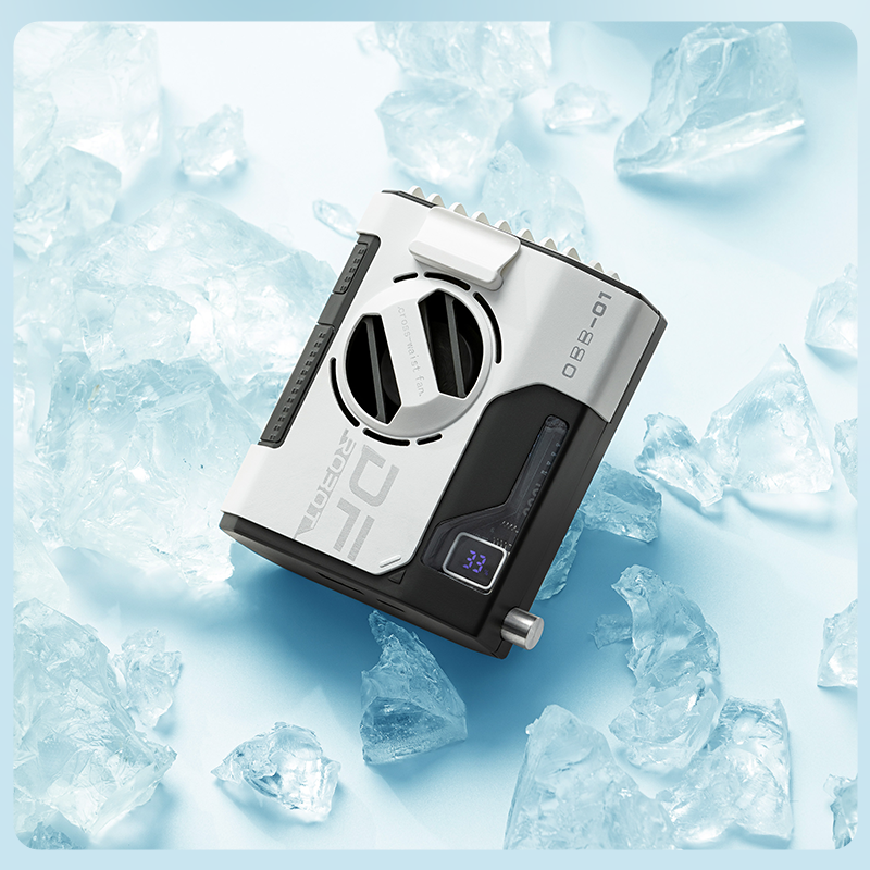 Krachtige outdoor taille ventilator, 5000mAh, draagbare nekventilator, multifunctionele powerbank, kleine ventilator.