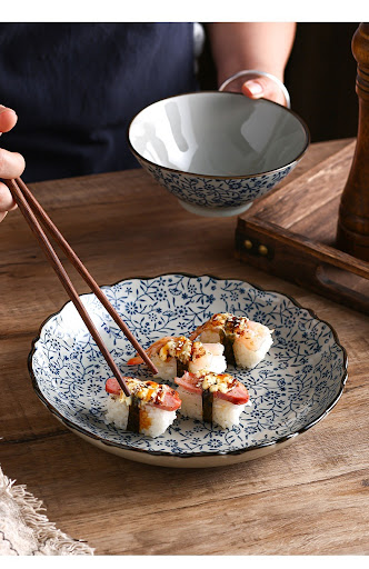 Title 8, Porcelain Sushi Dinner Plate, designed for eleg...