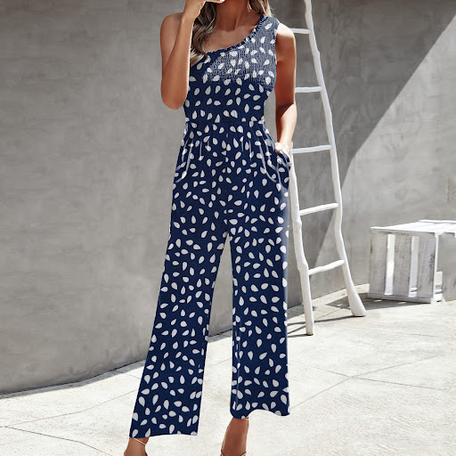 Title 4, Womens Fashion Jumpsuit Cross-Shoulder Top