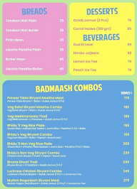 Badmash Biryani menu 2