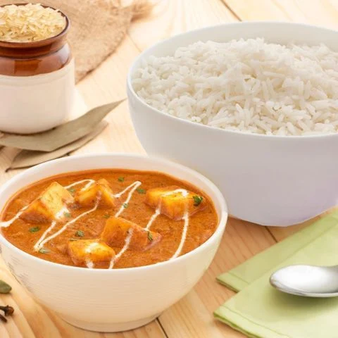 Paneer Masala With Steamed Rice