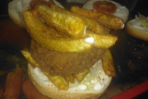 Jain Peri Peri French Fries Patty Burger