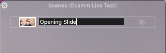 Creating scenes in Ecamm Live