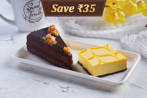 Mango Cheesecake & Choco Truffle Pastry Combo (Box Of 2)