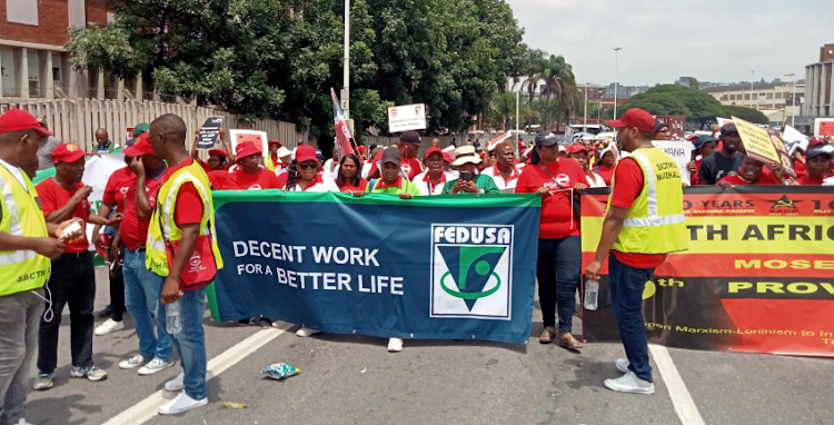 Scores of public servants affiliated to different unions marched in Durban on Tuesday and handed over a list of demands.