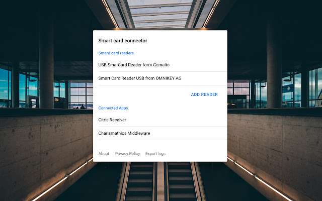 Smart Card Connector chrome extension