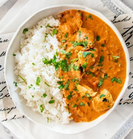 Aapkii Spl. Chicken Curry (2 Boneless Pcs) With Rice And 1 Butter Roti