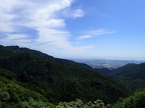 釈迦ヶ岳と伊勢湾