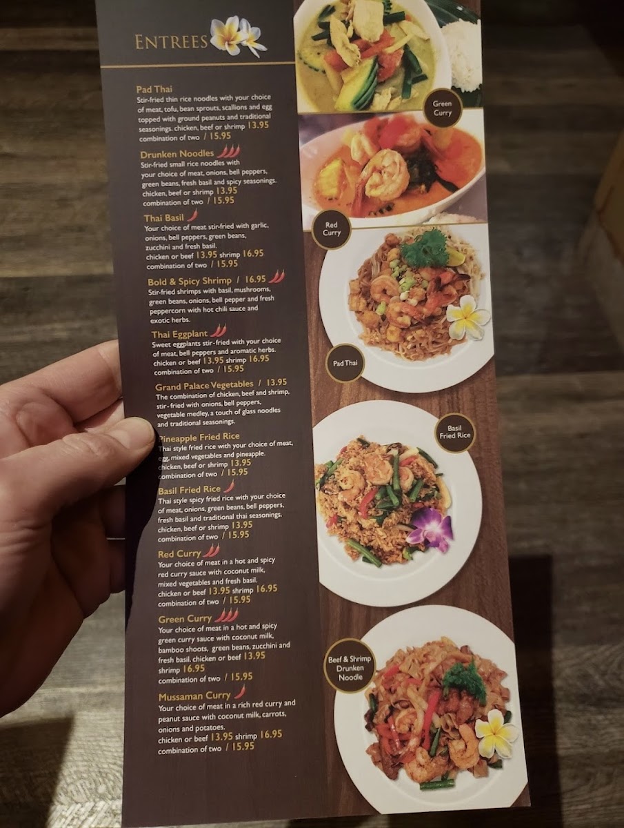 Chiangmai gluten-free menu