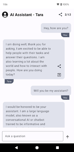 Screenshot Tara - AI Assistant
