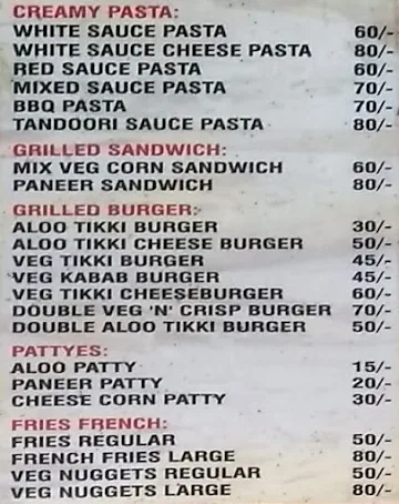 Burger Uncle menu 