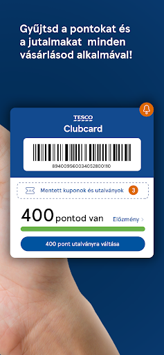 Screenshot Clubcard Tesco Hungary