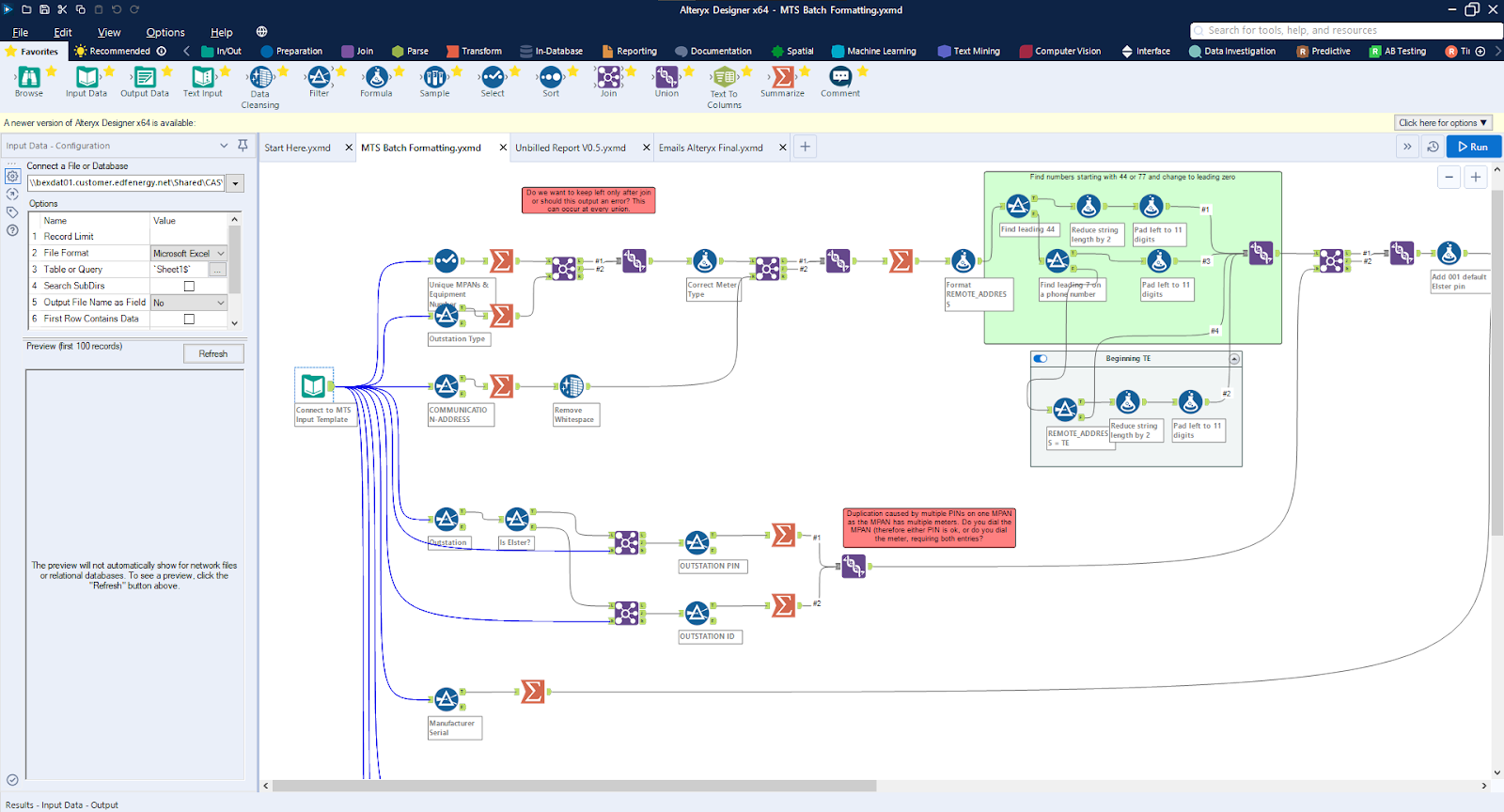 Alteryx UI