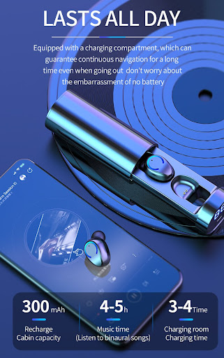 Title 8, Wireless Dual Ear Bluetooth Headset Enjoy music...