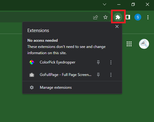 Click the Extension icon