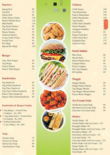 The Talk Of The Town menu 