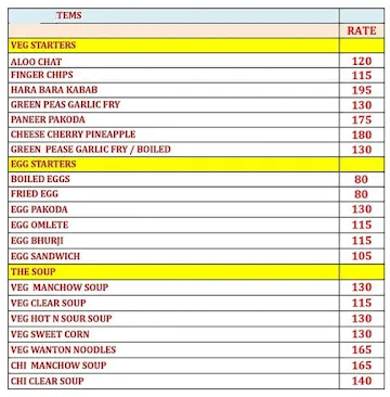 Akshaya's Spice Affair Bar & Kitchen menu 