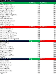 Chinese Panda menu 1