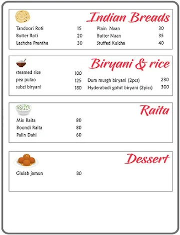 U & Me menu 