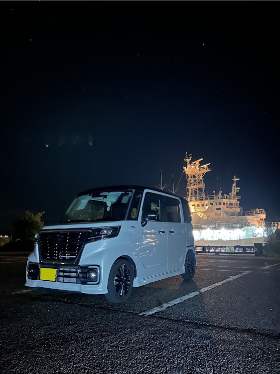 スペーシアカスタムの富山・車写真スポット・海王丸パーク・MK53Sに関するカスタム事例の投稿画像1枚目