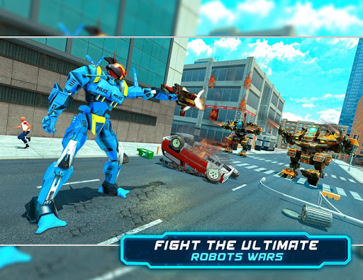 Police Robot Car Rampage: New robot shooting Games screenshots 1