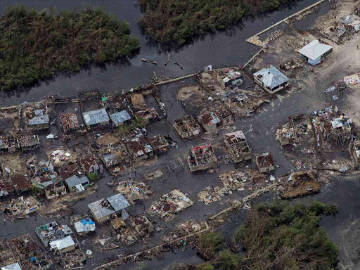 Damage from Hurricane Matthew is seen from the air along the west coast of Haiti, October 6, 2016. /REUTERS