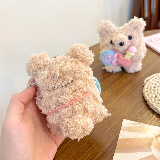 Title 4, Cute Lollipop Ice Cream Bear Plush Earphone Sle...