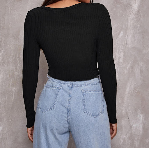 Title 8, Short Sleeve Cropped Cardigan Top Sexy Button K...