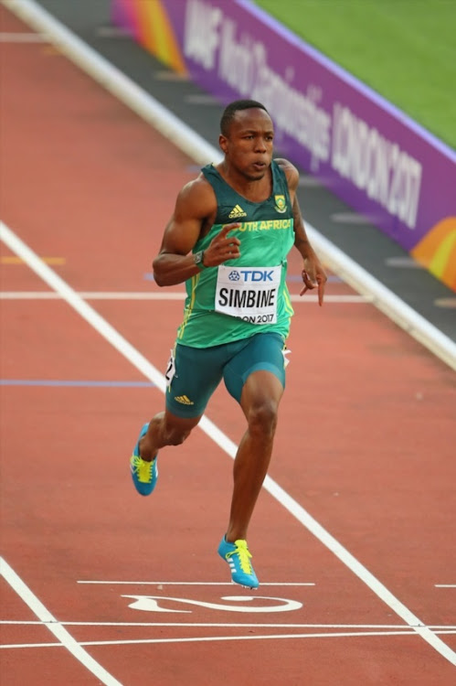 Akani Simbine in the semi final of the 100m during day 2 of the 16th IAAF World Athletics Championships 2017 at The Stadium, Queen Elizabeth Olympic Park on August 05, 2017 in London, England.