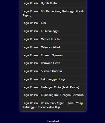 Download lagu rossa ku menunggu