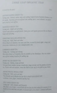 The English Tearoom menu 1