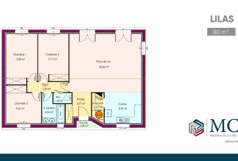  Vente Terrain + Maison - Terrain : 700m² - Maison : 90m² à Bonnetan (33370) 