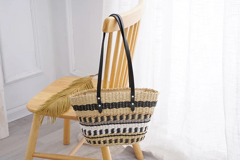 Title 4, Sac à main tressé pour femmes, cuir souple à ra...