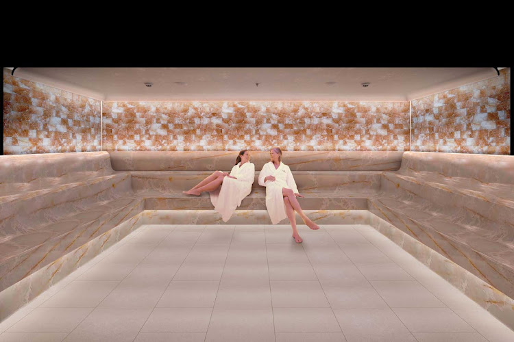  Thermal Suite guests can head to the Salt Room to help alleviate respiratory issues, allergies and skin irritations. 