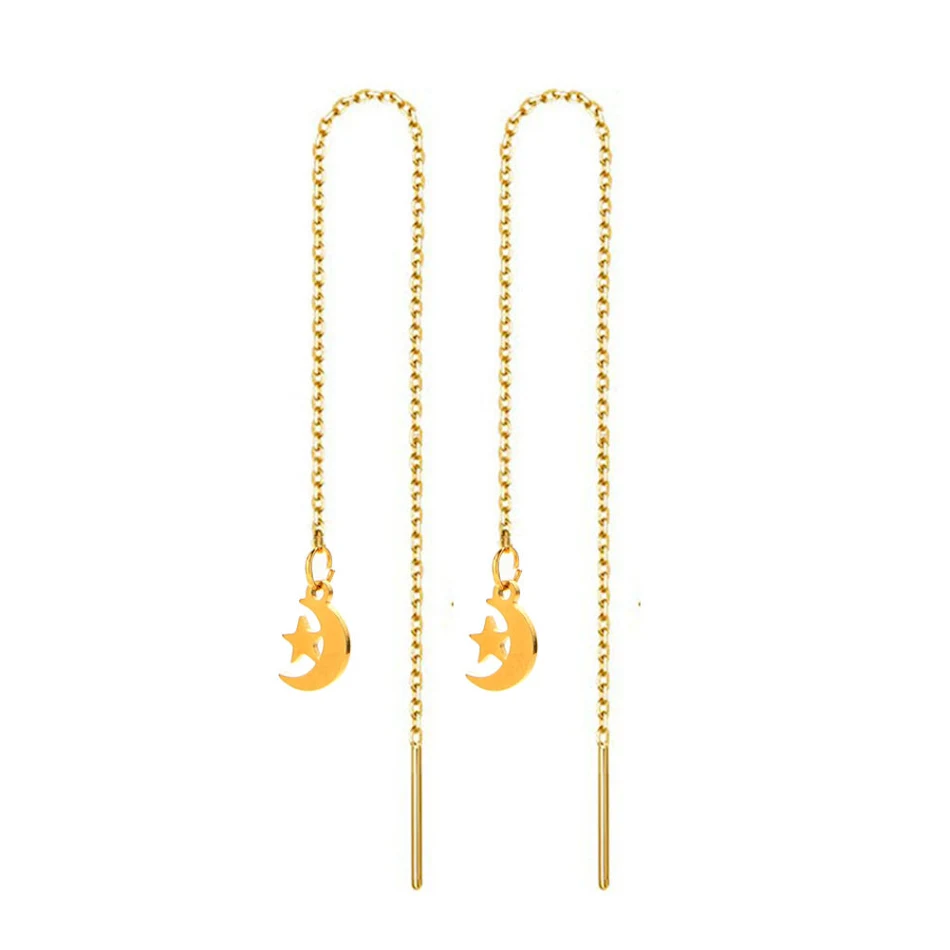 Pendientes Largos de Cristal con Hilo para Orejas Elegancia Deslumbrante Joyería Femenina Diseño Moderno Accesorios de Moda Regalo Perfecto