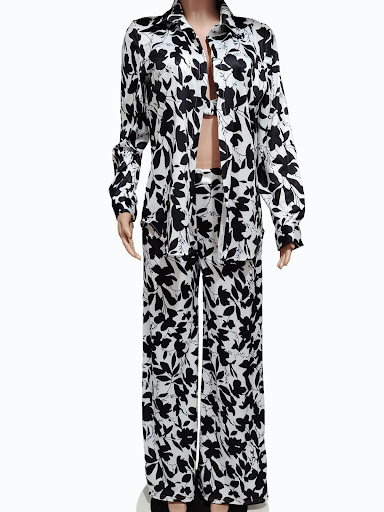 Title 11, Womens Printed Trousers Three-piece Set Suit. ...