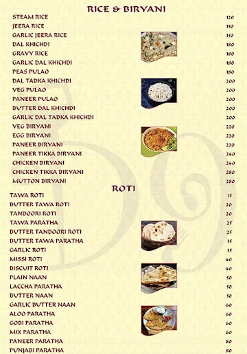 D9 Restro Lounge menu 