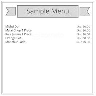 Sweet Bengal menu 2