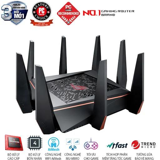 Router Wifi Mesh ASUS ROG Rapture GT-AC5300 (Gaming)