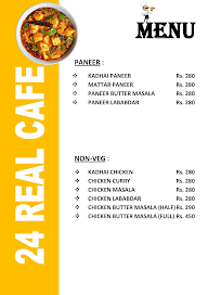 24 Real Cafe menu 5